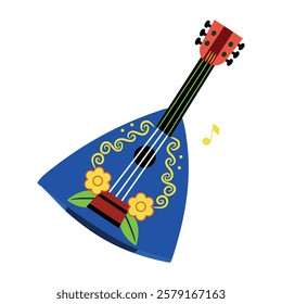 Check out flat illustration of balalaika