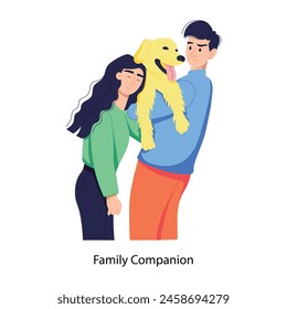 Check out flat illustration of a family companion 