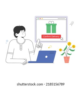 Check out flat illustration of order confirmation 