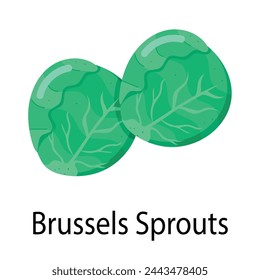 Echa un vistazo a la pegatina plana de brotes de bruselas