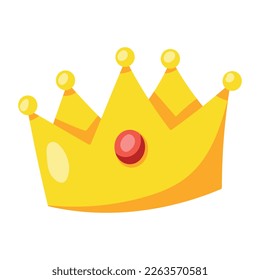 Check out flat sticker of crown 