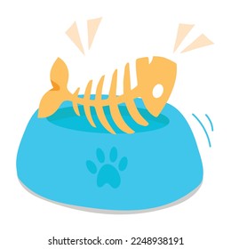 Check out flat sticker of fish bone 