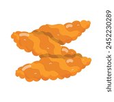 Check out flat sticker of fried strips