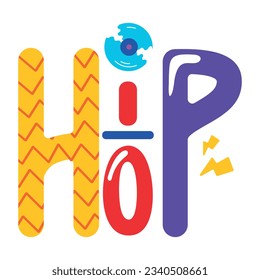 Check out flat sticker of hip hop 