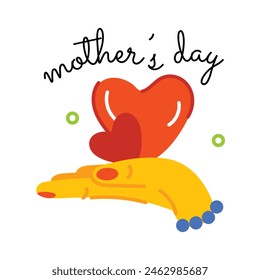 Check out flat sticker of mother love 