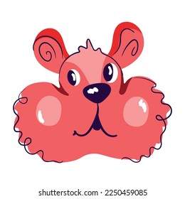 Check out flat sticker of rabbit face 