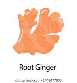 Check out flat sticker of root ginger