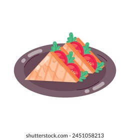 Check out flat sticker of sandwich platter
