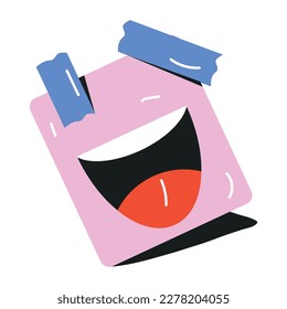 Check out the funny flat icon of joke paper