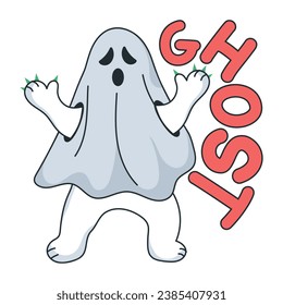 Echa un vistazo a la pegatina del doodle fantasma 