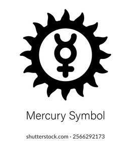 Check out glyph icon of mercury symbol 