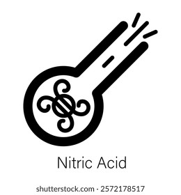 Check out glyph icon of nitric acid symbol 