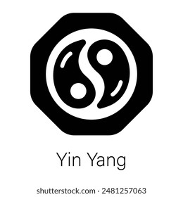 Check out glyph icon of yin yang sign 