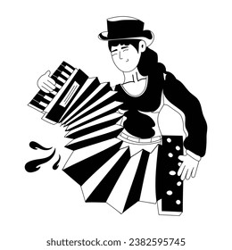 Check out glyph illustration of melodeon