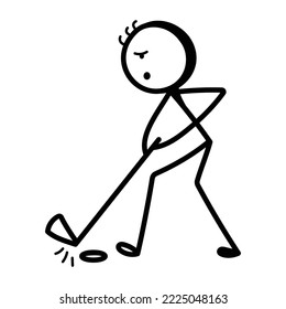 Check out hand drawn icon of hockey game 