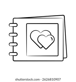Check out hand drawn style icon of wedding album