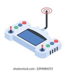 Check out handy isometric icon of a drone controller 
