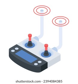 Check out handy isometric icon of a drone controller 
