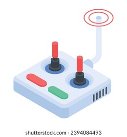 Check out handy isometric icon of a drone controller 
