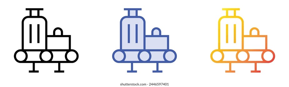 icono de retirada. Diseño de estilo de relleno lineal, azul y degradado aislado sobre fondo blanco