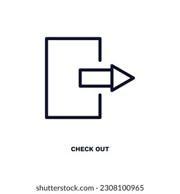 icono de desprotección. Icono de desprotección de línea delgada de la colección de hoteles y restaurantes. Vector de contorno aislado en fondo blanco. El símbolo de desprotección modificable se puede usar en web y móvil