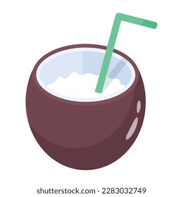 Check out isometric icon of coconut water 