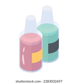 Check out isometric icon of wine bottles 
