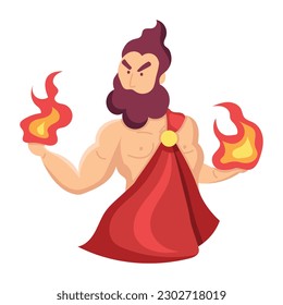 Echa un vistazo a la última ilustración plana de un dios zhurong