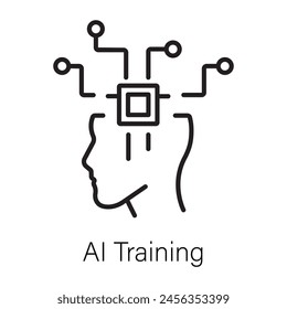 Check out linear icon of ai training 