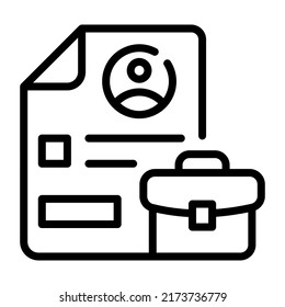 Check out linear icon of curriculum vitae 