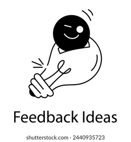 Echa un vistazo al icono lineal de las ideas de retroalimentación 