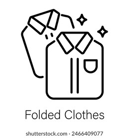 Check out linear icon of folded clothes 