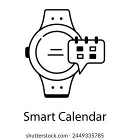 Check out linear icon of smart calendar