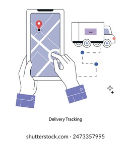 Check out linear illustration of delivery tracking 