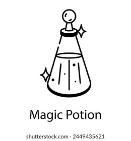 Magic Trantion Line-Stil-Symbol auschecken