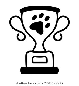 Check out the modern sketchy icon of dog prize