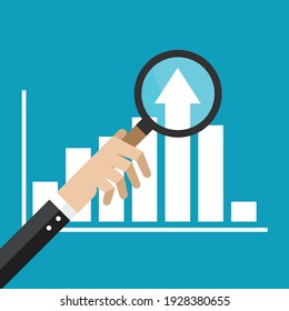 Check out the most profitable charts, Vector illustration in flat style