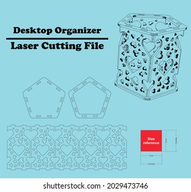 Check Out My Laser-cutting Desktop Organizer. This Is A Pen Holder Which Can Be Made With All 3mm Material Thicknesses.