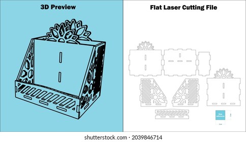 Check out my laser-cutting Desktop Organizer. it can be made with all 3mm material thicknesses.