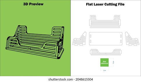 Check Out My Laser-cutting Desktop Organizer. This Is A Business Card  Pen Holder Which Can Be Made With All 3mm Material Thicknesses.