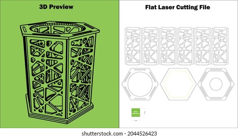 Check out my laser-cutting lantern. it can be made with all 3mm material thicknesses.