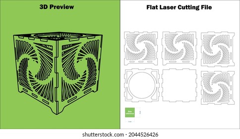 Check out my laser-cutting lantern. it can be made with all 3mm material thicknesses.