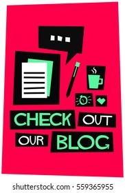 Check Out Our Blog! (Flat Style Vector Illustration Post Design)