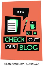 Check Out Our Blog! (Flat Style Vector Illustration Post Design)