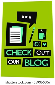 Check Out Our Blog! (Flat Style Vector Illustration Post Design)