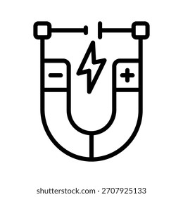 Echa un vistazo a nuestro icono de línea de energía magnética de diseño creativo