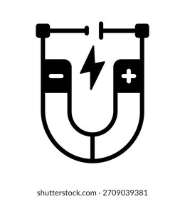 Echa un vistazo a nuestro icono de glifo de energía magnética de diseño creativo