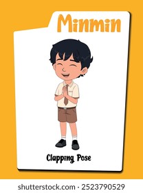 ¡Echa un vistazo a nuestro divertido micrositio con Minmin, el personaje de dibujos animados de estudiantes aplaudiendo! Esta colección muestra a un animado niño con uniforme escolar.