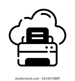 Check out our handy glyph icon of cloud print