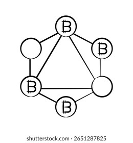 Confira nosso ícone de estilo desenhado à mão premium da rede de criptografia
